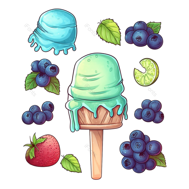 西瓜图片,卡通元素,扁平化设计PNG,夏天免抠素材